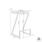 Armen Living Atlantis 26" Counter Height Backless Black Faux Leather and Brushed Stainless Steel Bar Stool LCAT26BABLK - alternate 4